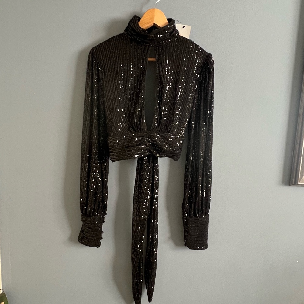 Sparkling black Sequined Set